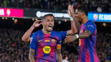 رافينيا يقود برشلونة لتحقيق فوز مهم على أوساسونا في الليجا ويعزز موقع الفريق في الترتيب